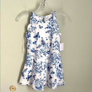 btween Blue and White Floral Dress